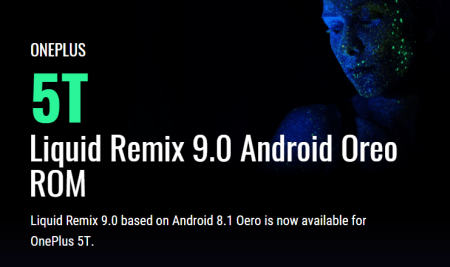 Update OnePlus 5T to Liquid Remix 9.0 Android Oreo ROM Update OnePlus 5T to Liquid Remix 9.0 Android Oreo ROM