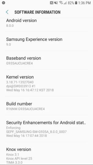 Galaxy S7 Edge Oreo