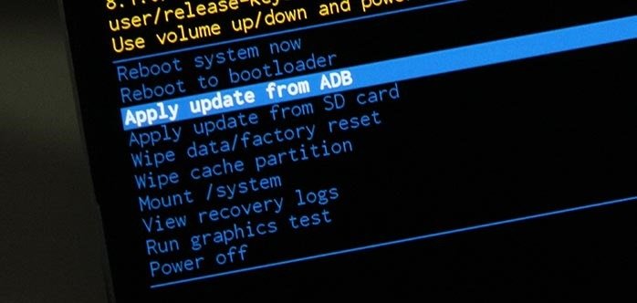 Apply Update from ADB Apply Update from ADB