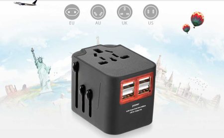 [Deal] International Multifunctional 4 USB Port Travel Charger Adapter at 57% OFF