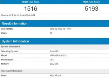 Nova 5i Geekbench