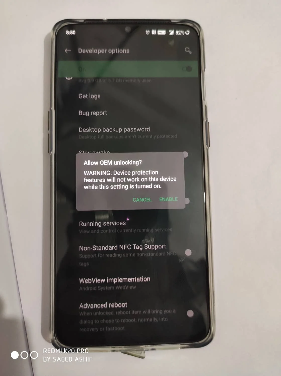 OnePlus 7 Pro OEM unlocking