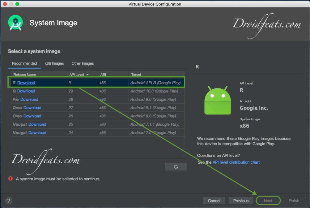 Android R installation