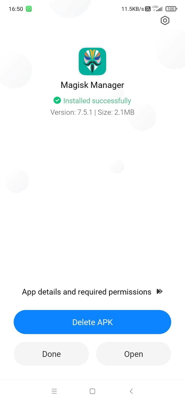 Install Magisk Manager