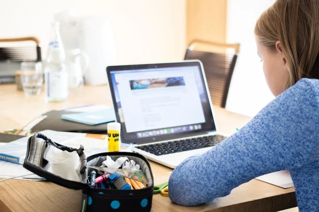 Girl with laptop