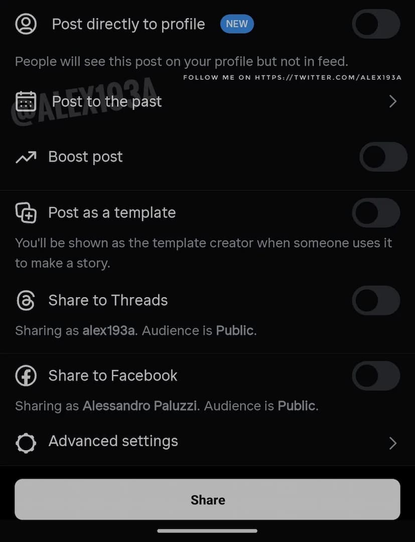 Instagram leak Upcoming feature lets you "Post to the Past"